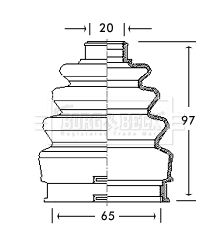 BORG & BECK Kaitsekummikomplekt, veovõll BCB2775